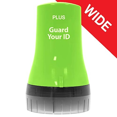 PLUS Guard Your ID Advanced Wide Roller Identity Theft Prevention Security Stamp Green 38492