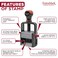ExtraMark Heavy Duty Style Office Date Stamp with Received Self Inking Dater Style D Blue Red Ink Color