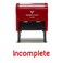 Vivid Stamp Incomplete Teacher Self Inking Rubber Stamp Red Ink Medium