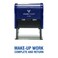 Vivid Stamp MakeUp Work Complete and Return Teacher Self Inking Rubber Stamp Blue Ink Medium