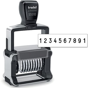 Rubber Stamp Creation Heavy Duty Numberer 10 Digit SelfInking Numbering Stamp 5mm Character Height Black