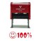 Pacific Stamp Smile 100 Teacher SelfInking Office Rubber Stamp Red L