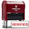 Vivid Stamp Verified Self Inking Rubber Stamp Red Ink Medium