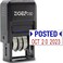 ZIGEL D50 Date Stamp with Posted Self Inking Date Stamp BlueRed