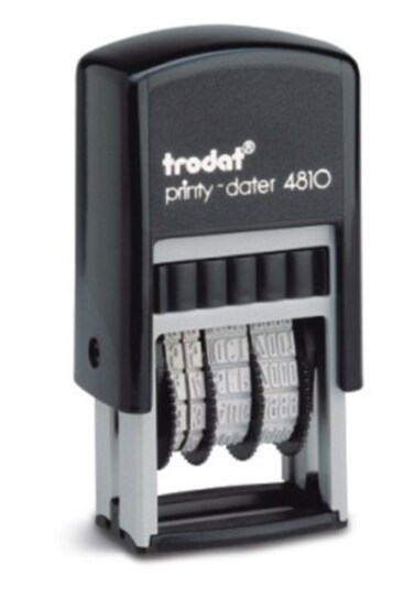 Trodat Small Date Stamp with Black Ink