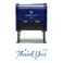 Pacific Stamp Thank You wStars Self Inking Rubber Stamp Blue Ink Medium