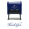 Pacific Stamp Thank You wStars Self Inking Rubber Stamp Blue Ink Medium