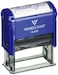 Pacific Stamp Thank You wStars Self Inking Rubber Stamp Blue Ink Large