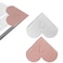 Artdelta 2Pcs Personalized Leather Heart Bookmark with Initial 26 Letters Custom Corner Page Book Mark for Reading Women Book Lovers Teachers Students Cute Book Accessories GiftsWhitePink L