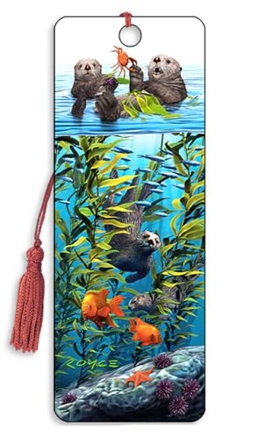 Artgame 3D Sea Otter Bookmark Featuring The Artwork of Royce B Mcclure