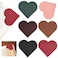 kdafio 6 Pcs Leather Heart Bookmarks Bookmarks for Women Cute Heart Bookmark Corner Book Marks for Teachers Students School Office Home Supplies