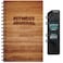 Global Printed Products Workout Fitness Journal Nutrition Planners Clipin Bookmark Sturdy Binding Thick Pages Laminated Protective Cover Brown
