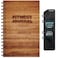 Global Printed Products Workout Fitness Journal Nutrition Planners Clipin Bookmark Sturdy Binding Thick Pages Laminated Protective Cover Brown