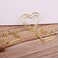 Hztyyier HeartShaped Paper Clips 12Pack Metal Document Clamps for School Office Use Golden Bookmark Organizer Stationery Supplies