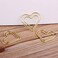 Hztyyier HeartShaped Paper Clips 12Pack Metal Document Clamps for School Office Use Golden Bookmark Organizer Stationery Supplies