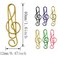 JJHXSM 60pcs Musical Notes Style Paper Clips 40x12mm Mixed Color Metal Paper Clips for School Office Notebooks Bookmarks Postit Notes