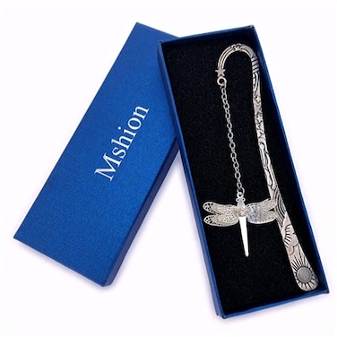 Mshion Metal Bookmarks with ChainUnique Glow in The Dark BookmarkInspirational Book Markers for Book Lovers Delicate Gifts