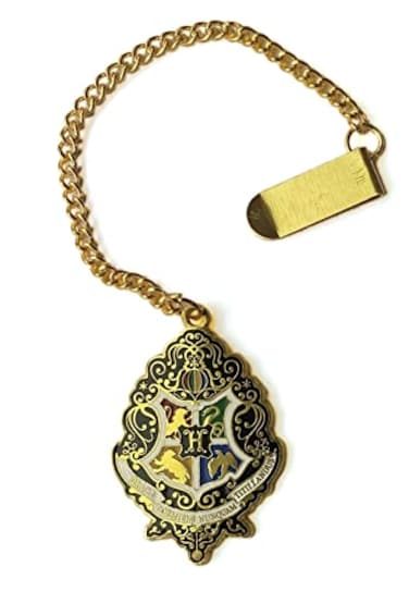 Paper House Productions Harry Potter Knockturn Hogwarts Crest Enamel Charm Chain Clip Bookmark