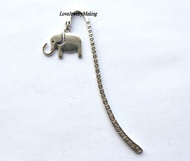 Waozshangu Silver Elephant Bookmark Silver Bookmark Bookmark Elephant Gift for Reader Silver Accessory Small Gift for Women