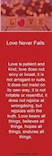 Thelma's bookmarks Thelmas Love Never Fails Inspirational Bookmarks Bulk Pack of 50 2 x 6 Red White Cardstock