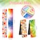 Tudomro 80 Pcs Optical Magnetic Bookmarks Colorful Laminated Magnet Book Markers Kid Book Lovers Foldable Magnet Clips Reading Bookmarks for Classroom School Office Stationery Supply