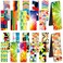 Tudomro 80 Pcs Optical Magnetic Bookmarks Colorful Laminated Magnet Book Markers Kid Book Lovers Foldable Magnet Clips Reading Bookmarks for Classroom School Office Stationery Supply