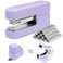 deli Stapler Desktop Staplers with Integrated Staple Remover 45 Sheet Capacity Office Stapler Purple