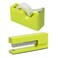 JAM Paper JAM PAPER Office Desk Sets 1 Stapler 1 Tape Dispenser Lime Green 2Pack