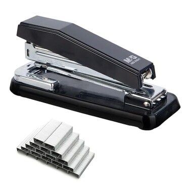 M&G MG Desktop Stapler SwingArm Stapler with 50 Sheet Capacity 180 Rotation Design Swivel Stapler with 1000 Staples for Booklet Binding Durable Staplers for Office School Home Black