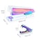 MEI YI Office Stapler Staples Remover Set Clear Acrylic Metallic Rainbow Tone Desk Executive Manual Staplers and Staple Remover Tool for Desktop Accessories Supplies Clear Rainbow