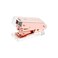 MEI YI Rose Gold Mini Stapler Clear Acrylic Body Desktop Manual Staplers 18 Sheets Capacity Spring Powered Cute Stapler for Office School Home Standard 266 Staples Stapling Tool