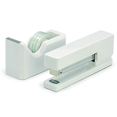 COCOMK Stapler with 1000 Staples Save 60 PowerGood for Stapling at Home School or Warehouse White Stapler Suit