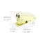 MEI YI Yellow Gold Mini Stapler Clear Acrylic Body Desktop Manual Staplers 18 Sheets Capacity Spring Powered Cute Stapler for Office School Home Standard 266 Staples Stapling Tool