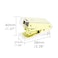MEI YI Yellow Gold Mini Stapler Clear Acrylic Body Desktop Manual Staplers 18 Sheets Capacity Spring Powered Cute Stapler for Office School Home Standard 266 Staples Stapling Tool