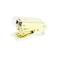 MEI YI Yellow Gold Mini Stapler Clear Acrylic Body Desktop Manual Staplers 18 Sheets Capacity Spring Powered Cute Stapler for Office School Home Standard 266 Staples Stapling Tool