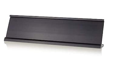All Quality 2 x 10 Aluminum Office Desk Nameplate Sign Holder Matte Black 1 Pack