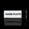 Opexscal 6 Pack 10 W x 2 H Acrylic Office Name Plates Name Labels for Wall Clear Sign Holder for Wall Display with Adhesive Backing