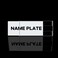 Opexscal 6 Pack 10 W x 2 H Acrylic Office Name Plates Name Labels for Wall Clear Sign Holder for Wall Display with Adhesive Backing
