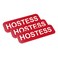 All Quality Hostess 1 x 3 Name Tag Red 3 Pack