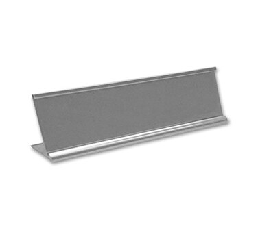 NapTags Quality Satin Aluminum Desktop Office Nameplate Holder 8 x 2 1