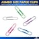 1InTheOffice Jumbo Paper Clips NonSkid Vinyl Coated Assorted Colors 500Pack 1 Pack