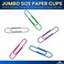 1InTheOffice Jumbo Paper Clips NonSkid Vinyl Coated Assorted Colors 500Pack 1 Pack