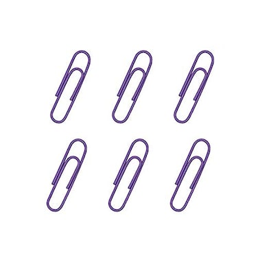 OLIREXD 300 Pack Small 33mm Paper Clips 13Inch Vinly Coated Color Office Supply Paper Clip Cute Smooth Paper Needle Multicoloured BookmarkPurple