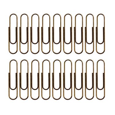 BXPTQCRY 50 Pieces 50 mm Metal Paper Clips for Office School and Personal Use Bronze