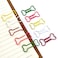 lasenersm 50 Pieces Paper Clips Metal Paper Clip Office Paper Clips Bone Shape Paper Clip for Bookmark Office School NotebookLarge Size Multicolor