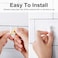 Tenare 50 Pieces Self Adhesive Clips Wall Tapestry Clips Plastic Sticky Picture Hanging Poster for Teachers Double Sided Adhesive Spring for Home OfficeWhite