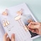 Yansanido 72 Pcs Rose Gold Small Binder Clips Paper Clips and Thumbtack for Office Work School and Home Supplies 72pcs Mixed Rose Gold