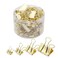 YCVIORING Binder Clip Paper Clamps Assorted Sizes Mini Small Medium Large 100 Pcs Clips for Office School Supplies Gold