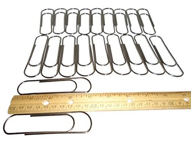 Butler in the Home 4 Inch Mega Large Jumbo Giant Big Paper Clips Massive Mega 25 Pack 100mm Silver