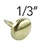 Clipco Paper Fasteners Mini 13Inch Brass Plated 100Pack